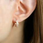 White Daisy Huggies (Moissanite) - Love Estella