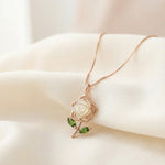 White Shell Rose Necklace - Love Estella