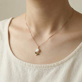 White Shell Rose Necklace