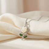 White Shell Rose Necklace - Love Estella
