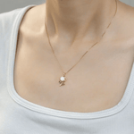 White Shell Rose Necklace - Love Estella