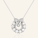 Wreath Ribbon Necklace (Freshwater Pearl) - Love Estella