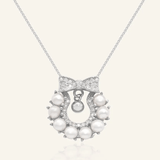 Wreath Ribbon Necklace (Freshwater Pearl) - Love Estella