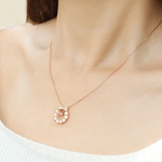 Wreath Ribbon Necklace (Freshwater Pearl) - Love Estella