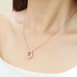 Wreath Ribbon Necklace (Freshwater Pearl) - Love Estella
