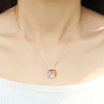 Wreath Ribbon Necklace (Semi - Precious Gems) - Love Estella