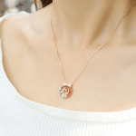 Wreath Ribbon Necklace (Semi - Precious Gems) - Love Estella