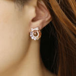 Wreath Ribbon Studs (Semi - Precious Gems) - Love Estella